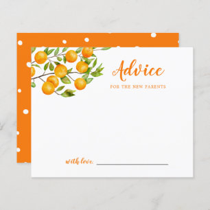 Little Cutie Baby Shower Advice Card