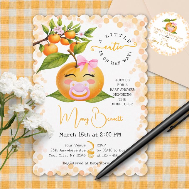 Little Cutie Baby Shower Baby Shower invitations (Creator Uploaded)