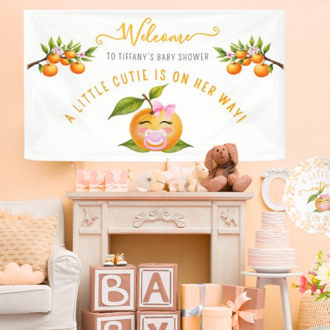 Little Cutie Baby Shower Banner (Creator Uploaded)