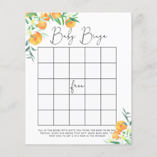 Little cutie Baby shower bingo game