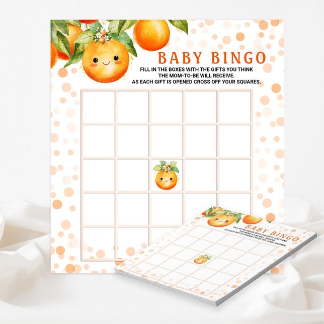 Little Cutie Baby Shower Bingo Game Cards Notepad (Creator Uploaded)