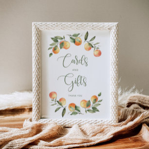 Little cutie baby shower cards and gifts sign