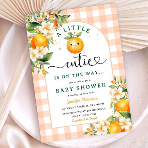 Little Cutie Baby Shower Citrus Gender Neutral Invitation