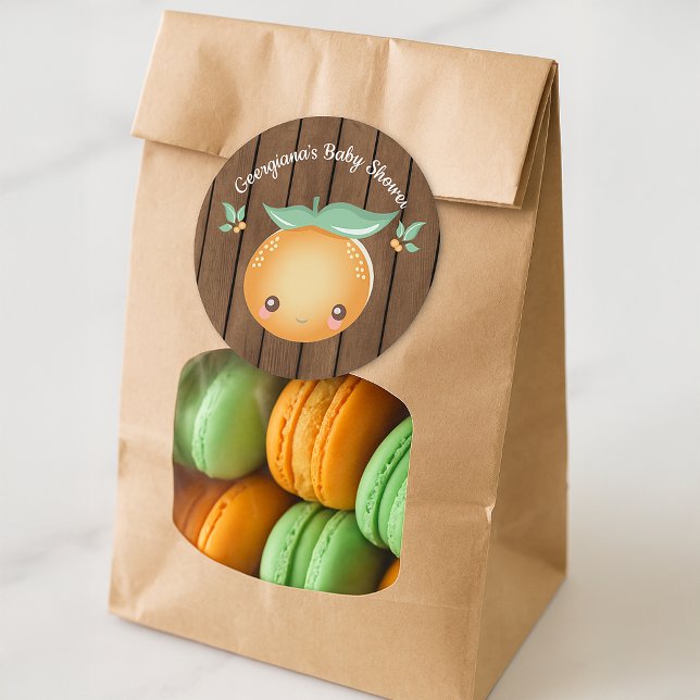 Little Cutie Baby Shower Classic Round Sticker (Little Cutie Baby Shower Classic Round Sticker
)