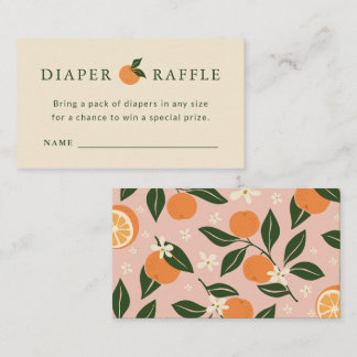 Little Cutie Baby Shower Diaper Raffle Card