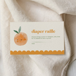 Little Cutie Baby Shower Diaper Raffle Card