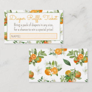 Little Cutie Baby Shower Diaper Raffle Enclosure Card