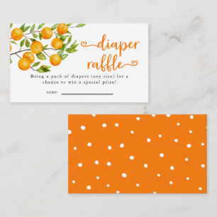 Little Cutie Baby Shower Diaper Raffle Ticket Enclosure Card