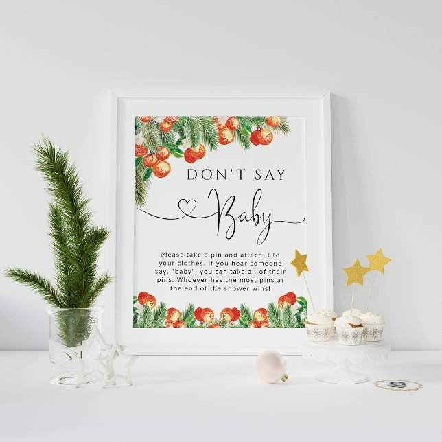 Little Cutie baby shower Don't say baby game sign (Creator Uploaded)