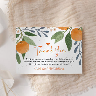 Little Cutie Baby Shower Flat Thank You Card