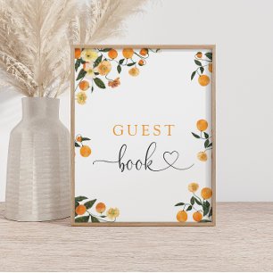 Little Cutie Baby Shower Guest Book Poster