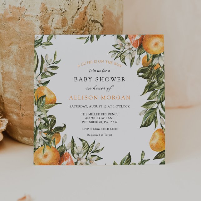 Little Cutie Baby Shower Invitation (Creator Uploaded)