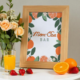 Little Cutie Baby Shower Mum-osa Bar Sign