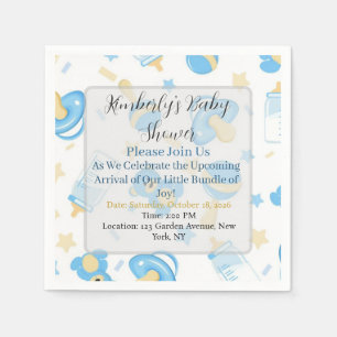 little cutie baby shower napkins
