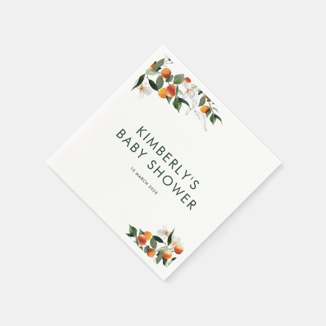 little cutie baby shower napkins (Corner)