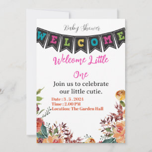 little cutie baby shower napkins invitation
