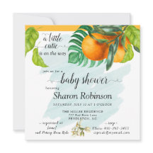 Little Cutie Baby Shower Orange