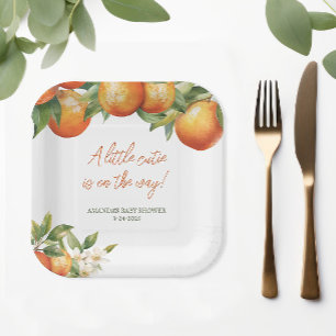 Little Cutie Baby Shower Paper Plate