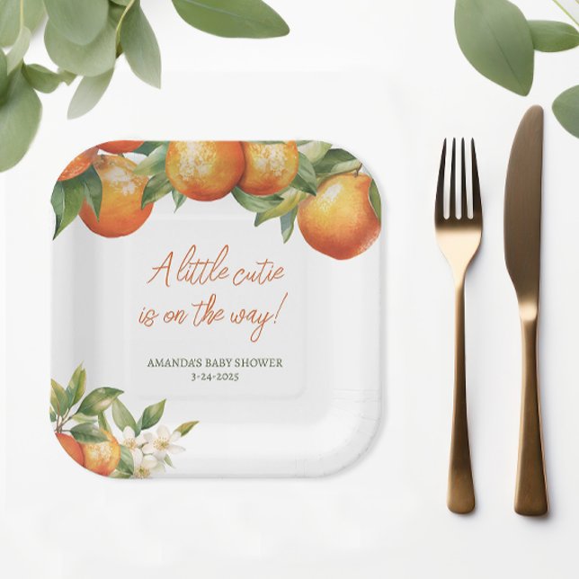 Little Cutie Baby Shower Paper Plate (Little Cutie Baby Shower Paper Plate)