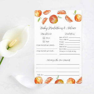 Little Cutie Baby Shower Predictions Advice Game Flyer