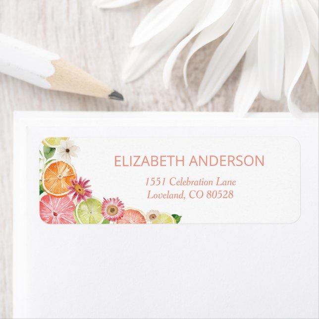 Little Cutie Baby Shower Return Address Return Address Label (Insitu)
