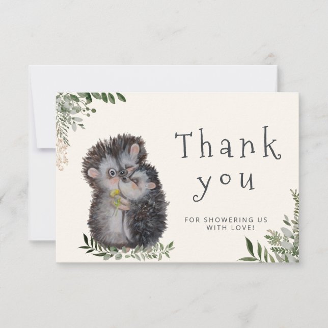 Little cutie baby shower thank you card (Front)