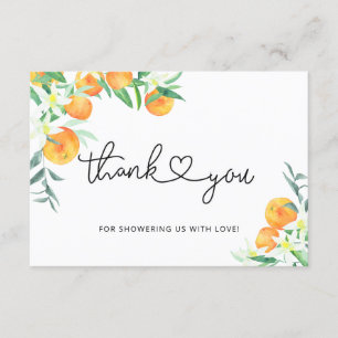 Little cutie baby shower thank you card
