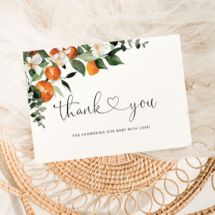 Little cutie baby shower thank you card