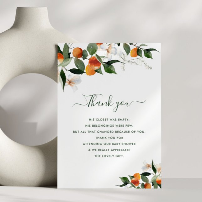 little cutie baby shower thank you card (Creator Uploaded)