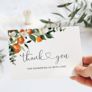 Little cutie baby shower thank you card