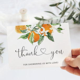 Little cutie baby shower thank you card
