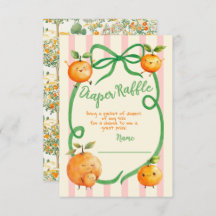 Little Cutie Baby Shower Toile Diaper Raffle