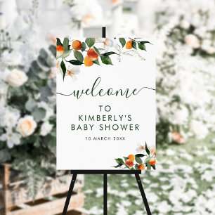little cutie baby shower welcome sign