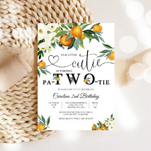 Little Cutie Citrus 2nd Birthday Invitation