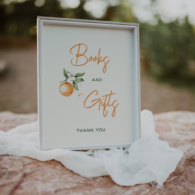 Little Cutie Citrus Baby Shower Books and Gifts Poster (Creator Uploaded)