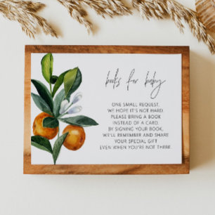 Little Cutie Citrus Baby Shower Books for Baby Invitation