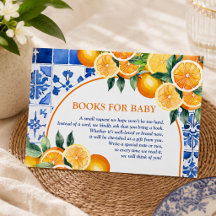 Little Cutie Citrus Baby Shower Diaper Raffle Card