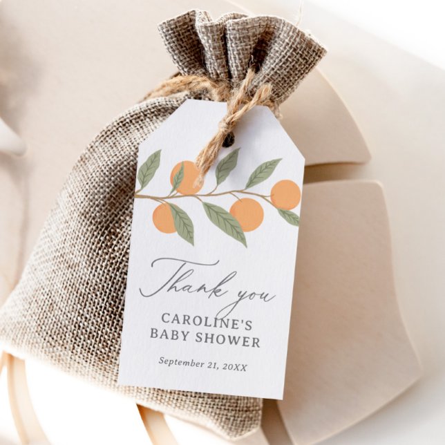 Little Cutie Citrus Baby Shower Favour Tag (Creator Uploaded)