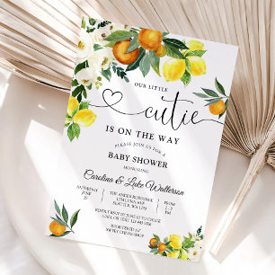 Little Cutie Citrus Baby Shower Invitation