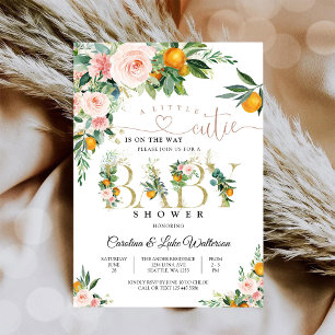 Little Cutie Citrus Baby Shower Invitation