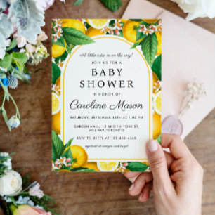 Little Cutie Citrus Baby Shower Invitation