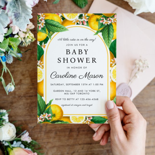 Little Cutie Citrus Baby Shower Invitation (Creator Uploaded)