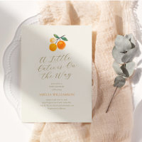 Little Cutie Citrus Baby Shower Script Watercolor
