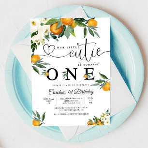 Little Cutie Citrus Birthday Invitation