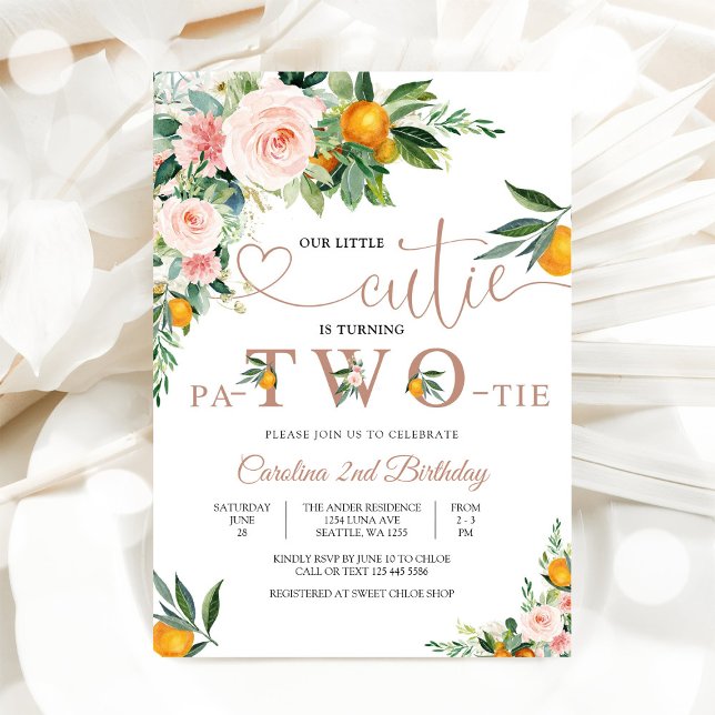 Little Cutie Citrus Birthday Invitation (Creator Uploaded)