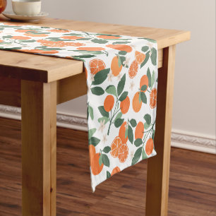 Little Cutie Citrus Clementine Botanical Short Table Runner