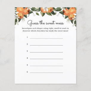 Little Cutie Citrus Guess The Sweet Mess Game Card