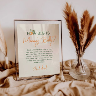 Little Cutie Citrus How Big Is Mommy's Belly Poster