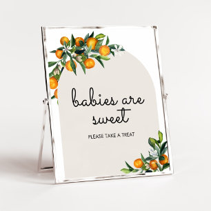 Little Cutie Citrus Orange Baby Babies are Sweet Poster