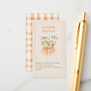Little Cutie Citrus Orange Baby Shower  Enclosure Card